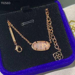 Colares de pingente Designer Kendras Scotts Neclace Jóias Singorean Cadeia Elegância Oval Colar k Feminino Colar como um presente para r 2024 Novo L240309