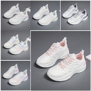 Män kvinnor som vandrar nya platta löpskor Soft Sole Fashion White Black Pink Bule Bekväm sport Z1739 48