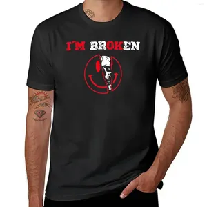 Men's Tank Tops Confused Smile I'm Broken Invisible Illness OK T-Shirt Sweat Shirt Fitted T Shirts For Men