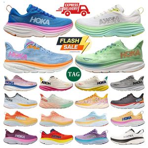 カジュアルデザイナーシューズクリフトンHoka1 bondi hoka1 1つのランニングシューズメンズスニーカーワイドブラックホワイトピープルハーバーミスト宇宙メンズトレーナー屋外スニーカー