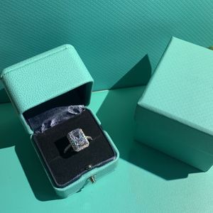 Anel de designer de luxo para mulheres forma quadrada diamante jóias moda casual presente do dia dos namorados jantar de casamento bom nice290s