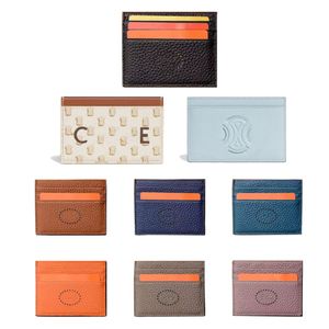 Women's With box Mens wallets cardholder purse smooth sheepskin Leather Luxurys designer CL card Holders Coin Purses hollow o273L