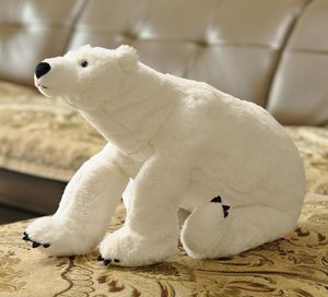 Simulering Animal Polar Bear Plush Toy Sea Animals White Bear Realistic Toys For Children Kindergarten Props Deco 24 tum 60 cm dy504663229