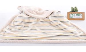 Högkvalitativ filt Nyfödd Baby Thicken Cotton Fleece Spädbarn Swaddle kuvert Varma mjuka bebe sängkläder filtar y20100981688513422494