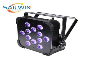 China Stage Light 1218W 6in1 RGBAW UV Mini Wireless LED Flat Par Light mit Fernbedienung für Eventparty9621174