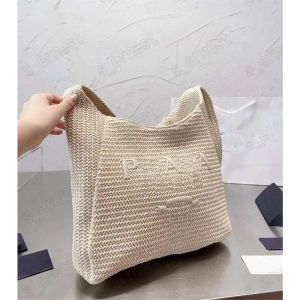 Modekvinna Straw Bags Hucket Bag Nylon Shoulder Bags Hobos Chain Handväskor Designer Crossbody Lady Small Totes