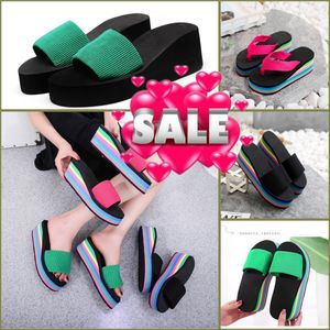 Neue stil GAI 2024 Frauen Sandalen Frauen Rutschen Kristall Casual schuhe Plattform Sommer Strand Slipper große größe