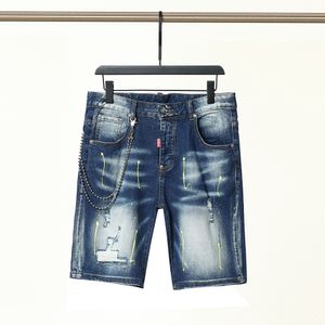 Herren-Jeans, gerades Bein, schwarze Hose, hochwertiger Stil, Swing-Lack, Persönlichkeit, widerspenstige High-Street-Mode-Männerhose, lässige Löcher in Herren-Shorts