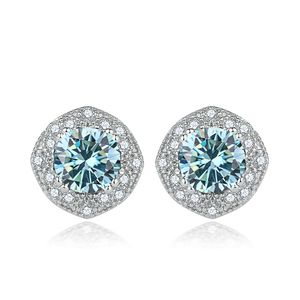 Brincos de moissanite gra 0,5ct de prata esterlina 925 livre de alergias para homens e mulheres belo presente