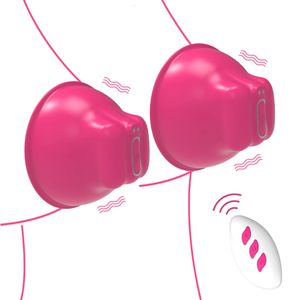 Vibrierende Stimulieren Brustwachstum Fernbedienung Sucker Nippel Stimulator Vibrator Weibliche Erwachsene Sex Spielzeug für Frauen Paare 240307
