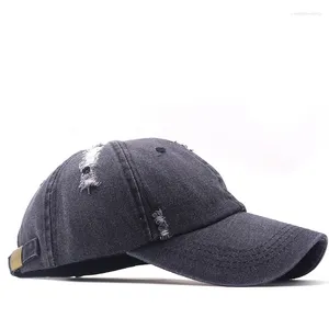 Top Caps Erkek Kadın Beyzbol Yokpul Delin Delik Denim Pamuk Şapkaları Gençlik Serin Hip Hop Snapback Güneş Kapağı Sonbahar Sokak Erkek Şapkası