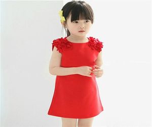 Summer Cute Toddler Bude Kid Girls Bez rękawów Księżniczka Dress Tops Ubrania 253R5995572