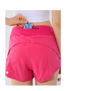 Lu Lu Lemons 4 '' Womens Yoga Outfits With Training Fiess Wear Short Girls Running Elastic Pants Sportwear Pockets 214 Sök upp Shorts S