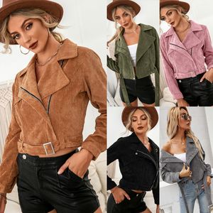 High end lazy women's clothing autumn and winter casual short zippered jacket trendy jacket for women