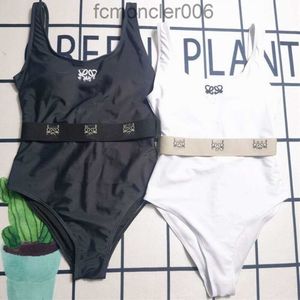 Sommar sexig bikini designer badkläder kvinnor mode brev tryck grafik en bit baddräkt backless strand 1spw