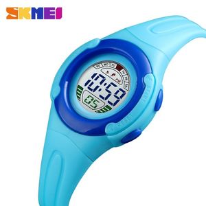 Skmei Kids Spor tarzı kol saati moda çocuklar dijital saatler 5bar su geçirmez çocuklar saatler Montre enfant 1479310E