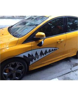 Araba köpekbalığı ağız arabası sticker akıllı büyük beyaz köpekbalığı gövde renk kapağı çıkartmaları286j2393516