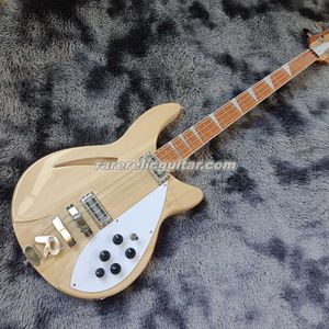 4005 4 cordas Maple Glo Cherry Natural Hollow Body Electric Bass Guitar Single F Hole Checkerboard Binding Gloss Lacquer Fingerboard Pearl Triangle Inlay