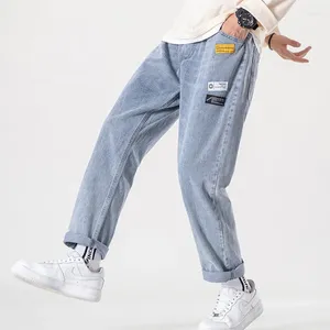 Pantaloni da uomo da uomo di alta qualità streetwear strappato nostalgico graffiato jeans casual cotone slim fit denim pantaloni elasticizzati pantalone maschile 2024