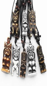 Hela blandade 8 st maoriihawaiian stil imitation ben snidade tiki hängen halsband gåva mn4247780529