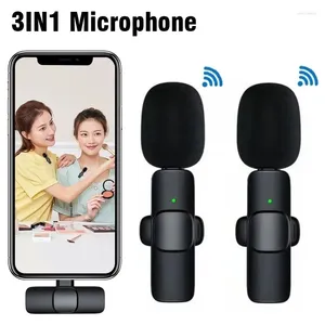 Microphones K9 Professional Microphone Wireless Lavalier for Android Type c iphoneライブブロードキャストゲーム録音インタビューvlog