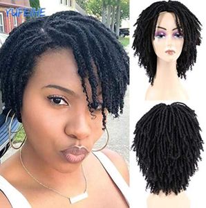 Sentetik peruklar 14 inç 190gpc Siyah erkekler için saç örgülü dreadlock peruk kadınlar doğal ombre dreadlocks partisi2448236