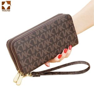 Women Long wallets Double Zipper Clutches Purse Big Letter Fashion Wristlet Wallet Phone Portfel Damski Card Holder Lady Wallets350o