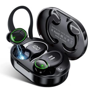 TWS Bluetooth 5.3 Earhook Earphone Sports -headset LED Hörlur Trådlösa öronsnäckor Brusreducering Mikrofon 48H HIFI Musiktid