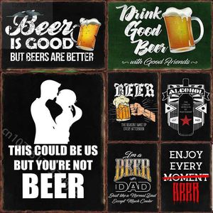 Metal Painting Alcohol And Drinking Metal Signs Rectangle Poster for Club Pub Tin Sign Decorative Plaque Painting Wall Aesthetical Decoration T240309