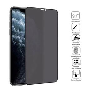 واقي الشاشة لـ iPhone 15 Pro Max 14 Plus 13 Mini 12 11 XS XR x 8 7 SE Privated Glass Private Full Guard Film Spossion Corpium Cover Premium Cover Premium Cover