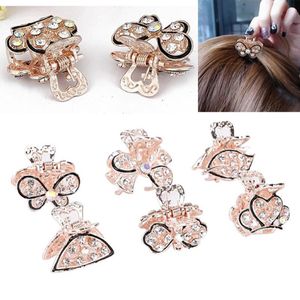 1 PC Butterfly Crystal Hair Clips Pins For Women Girls Vintage Headwear Rhinestone Hairpins Barrette Jewelry Accessories243R