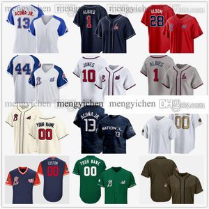 Stitched 2024 Baseball Jersey 23 Michael Harris II 12 Sean Murphy 20 Marcell Ozuna 77 Joe Jimenez 40 Reynaldo Lopez 16 Travis d'Arnaud 49 Aaron Bummer 55 Bryce Elder