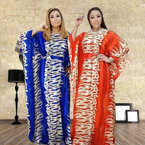 Vestidos africanos para mulheres festa de noite maxi vestido elegante impressão cor retalhos listra bazin longo robe sexy voile casual diário 240226