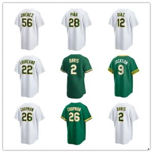 Niestandardowe mężczyźni Młodzież Oakland''athletics''Jersey 28 Manny Pina 56 Jimenez Aledmys Diaz Rickey Henderso Domingo Acevedo 99 Jesus Aguilar 15 Seth Brown Baseball Jerseys