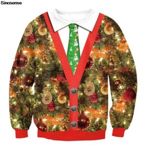 Maglioni Uomo Donna Divertenti Brutti maglioni di Natale Maglioni Top 3D Novità Stampato Festa di Natale Felpa Pullover Abbigliamento festivo