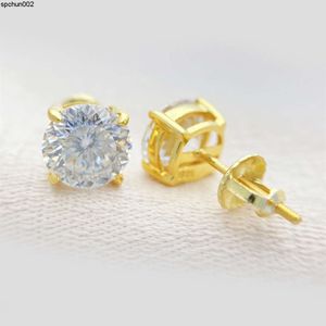 Stud Earrings Designer for Women Pass Diamond Tester Vvs Moissanite 925 Sterling Silver Circular Bird Nest Cutting Mens Earring Hip Hop Luxury Jewelry Gift Zbyo