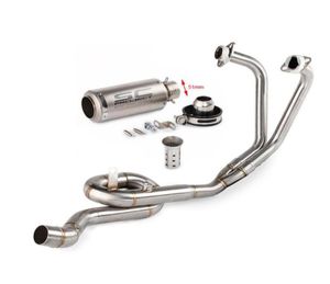 YZF R3 R25 2014 20218461158のMuffler DB Killer Escape Motoで修正されたオートバイ排気フルシステムレース