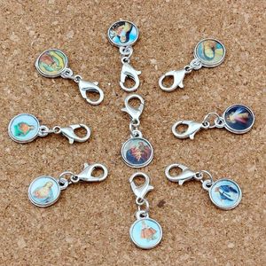 Gemischt Katholische Kirche Medaillen Saints Kreuz Charme Schwimmende Karabiner Anhänger Für Schmuck Machen Armband Halskette DIY Accessor243a