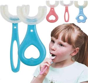 NXY Tandborstar Ushaped Children039s Tandborste 360 ​​graders bett Silica Gel Oral Care Cleaning 0215316H3624876