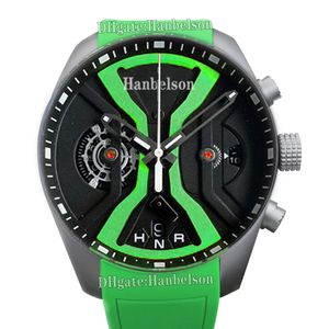 Orologio sportivo da uomo Lunetta in ceramica bianca Movimento giapponese Cronografo Orologio da polso Quadrante nero Cinturino in gomma Orologio da 44 mm