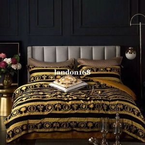 Luksusowe zestawy pościeli w stylu europejskim w stylu pałacu 60 Długo-pułkownik Bawełniany łóżko bielizny czteroczęściowy zestaw do łóżka 263f