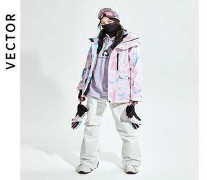 Skianzüge VECTOR Männer Frauen Ski Jacke Ski Hosen Winter Warme Wind Wasserdichte Outdoor Sport Snowboard Ski Mantel Hosen L224706893