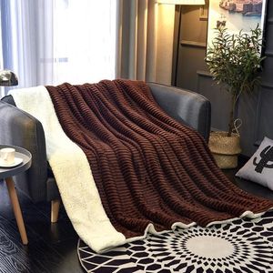 Simanfei Wool Blanket Winter Solid Flannel Sheepskin Throw Blanket Thick Soft Fluffy Warm Weighted Fur For Beds Sofa13127