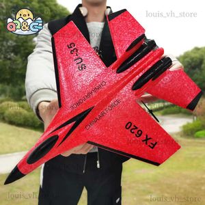 Electric/RC Aircraft FX-620 SU-35 RC Remote Control Airplane 2.4G Remote Control Fighter Hobby Plane Glider Airplane EPP Foam Toys RC Plane Kids Gift T240309