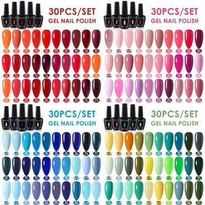 NAILCO 15ml 302010pcsSet UV Gel Nail Polish Semi Permanent Esmalte Vernis LED Varnish Soak Off Art All For Manicure 240229