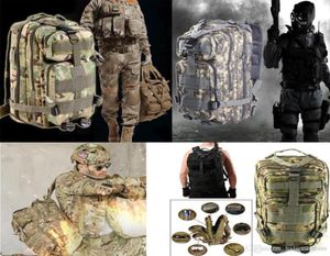 2017 3P Outdoor Oxford Fabric Military 30L Tactical Ryggsäck Trekking Sport Travel Rucks Ssacks Camping Toming Camouflage Bag6202075