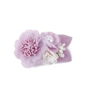 Hair Accessories Girls Hairpins Flower Girl Cute Hairpin Pink Head Princess Natural Clip Kids Headwear