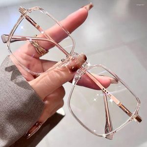 Sonnenbrille Große Quadratische Damen Lesebrille Unisex Anti-Blaulicht Computer Brillen Männer Frauen Luxus Herz Design Presbyopie Rahmen