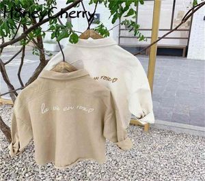 Children039s Abbigliamento Ragazza autunnale Camicia ricamata in stile coreano Camicia lunga per bambina 210802239W7244657