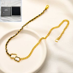 Vergoldete Halskette mit Kettenanhänger, klassischer Designer-Schmuck, lange Kette, luxuriöser Stil, Geschenk-Halskette für Damen, Frühlings-neue Schmuck-Halskette mit Box